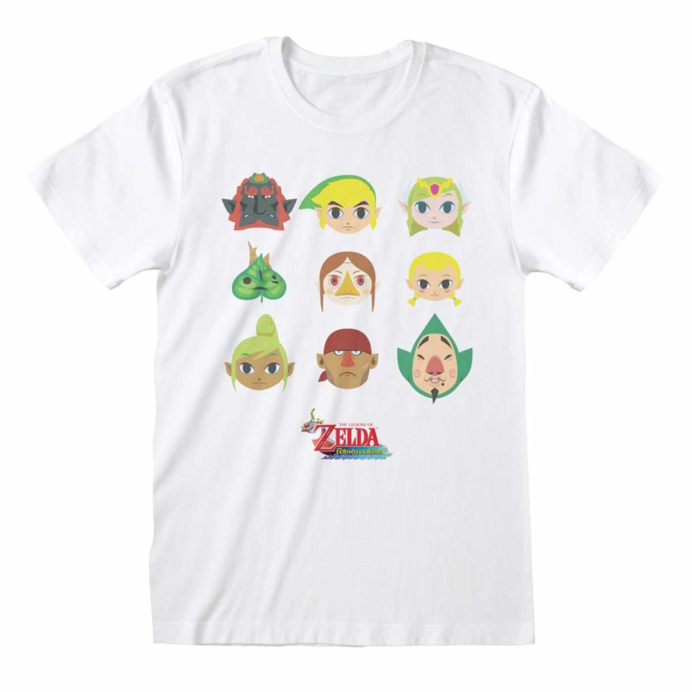 Nintendo The Legend Of Zelda - Wind Waker Faces Herren T-Shirt - Weiß
